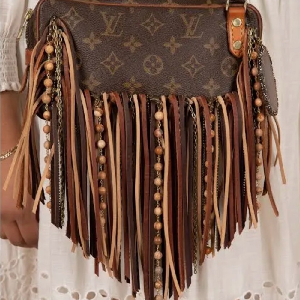 Louis Vuitton Brown Fringe Crossbody Bag